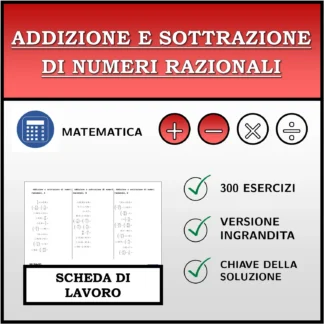 Scheda di lavoro: Addizione e sottrazione di numeri razionali