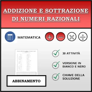Esercizio di abbinamento: Addizione e sottrazione di numeri razionali