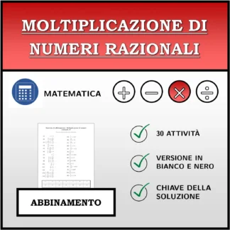 Esercizio di abbinamento: Moltiplicazione di numeri razionali