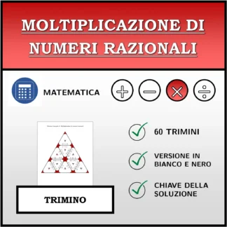 Trimino: Moltiplicazione di numeri razionali
