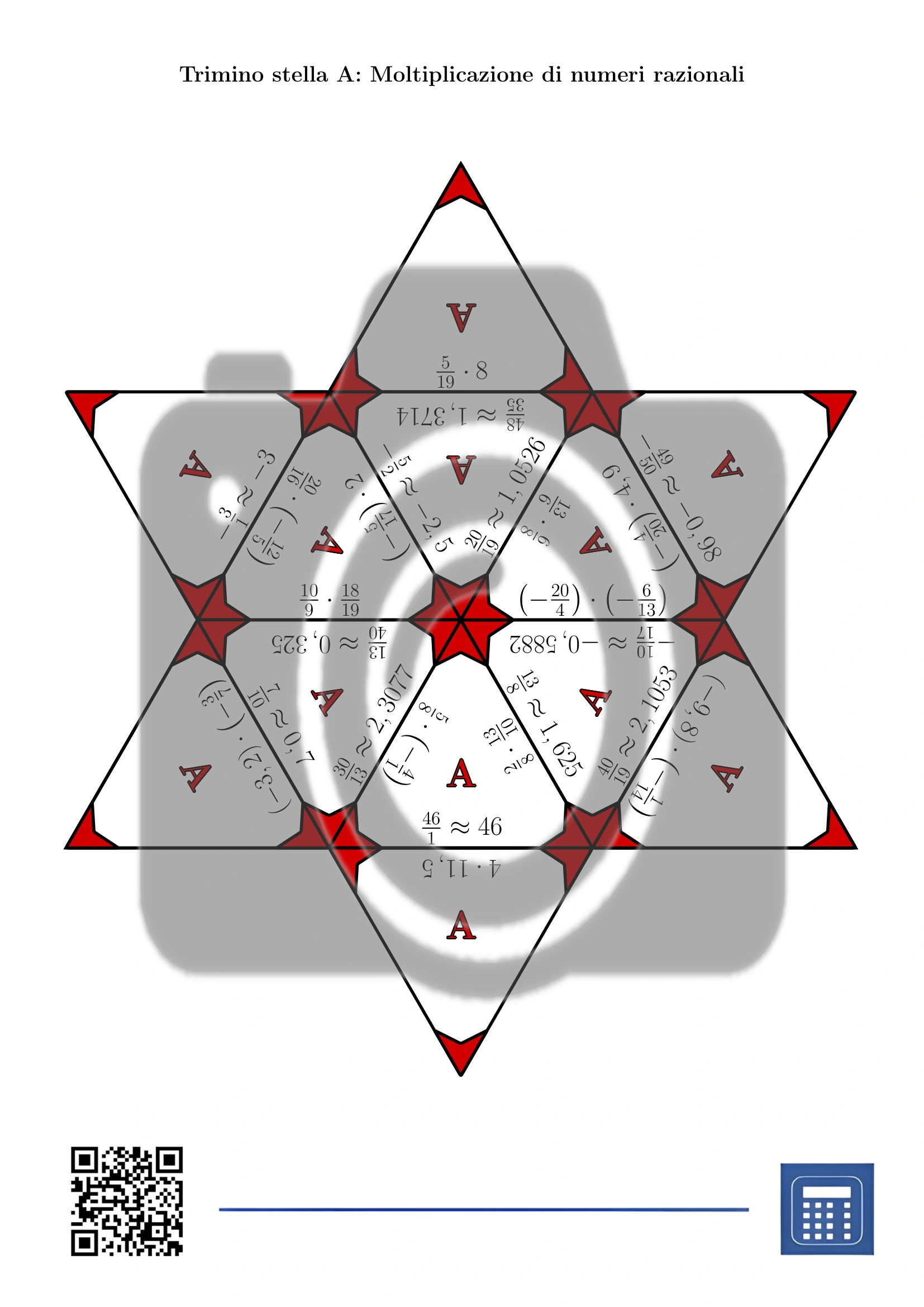 Trimino: Moltiplicazione di numeri razionali - immagine 4