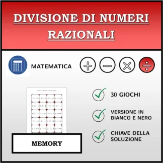 Memory: Divisione di numeri razionali