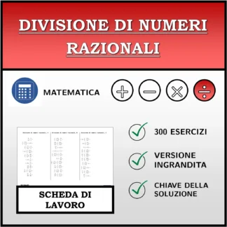 Scheda di lavoro: Divisione di numeri razionali