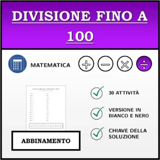 Esercizio di abbinamento: Divisione fino a 100