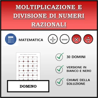 Domino: Moltiplicazione e divisione di numeri razionali