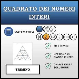 Trimino: Quadrato dei numeri interi