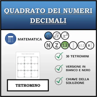 Tetramino: Quadrato dei numeri decimali