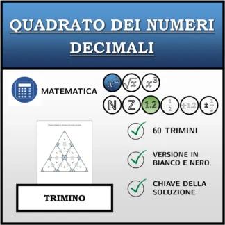 Trimino: Quadrato dei numeri decimali