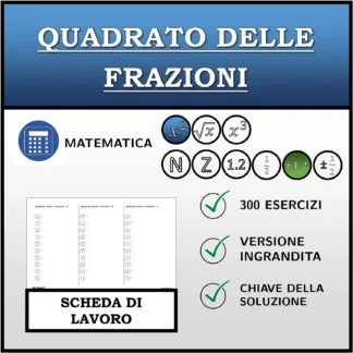 Scheda di lavoro: Quadrato delle frazioni