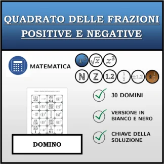 Domino: Quadrato delle frazioni positive e negative