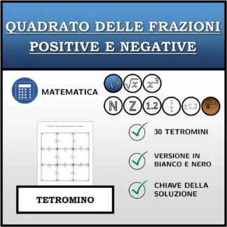 Tetramino: Quadrato delle frazioni positive e negative