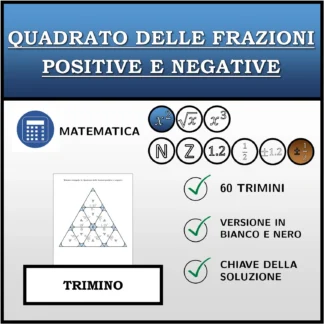Trimino: Quadrato delle frazioni positive e negative