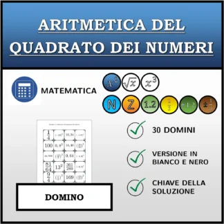 Domino: Aritmetica del quadrato dei numeri