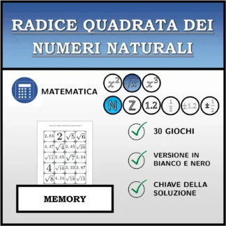 Memory: Radice quadrata dei numeri naturali