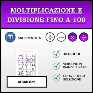 Memory: Moltiplicazione e divisione fino a 100