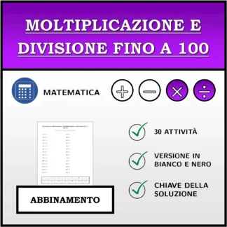 Esercizio di abbinamento: Moltiplicazione e divisione fino a 100