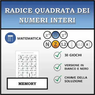 Memory: Radice quadrata dei numeri interi