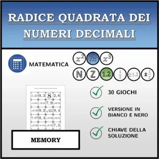Memory: Radice quadrata dei numeri decimali