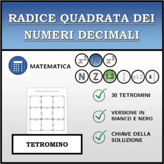 Tetramino: Radice quadrata dei numeri decimali