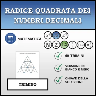 Trimino: Radice quadrata dei numeri decimali