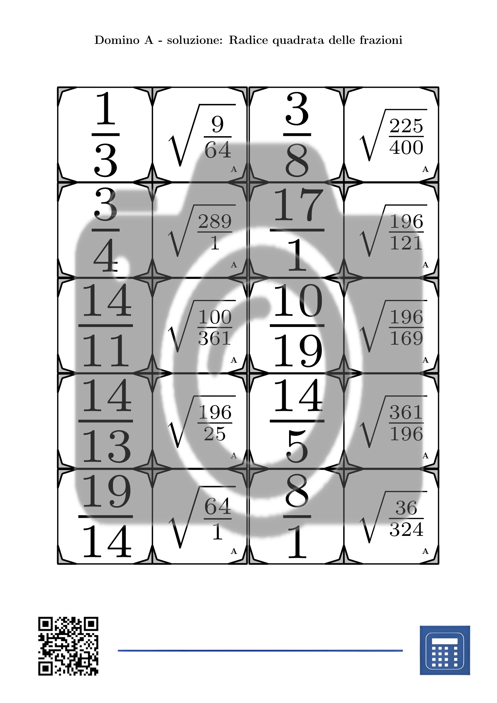 Domino: Radice quadrata delle frazioni - immagine 4