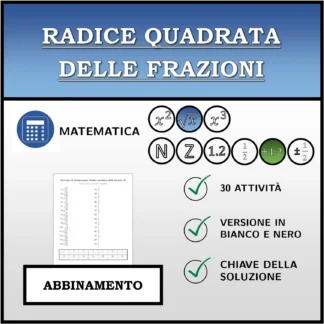Esercizio di abbinamento: Radice quadrata delle frazioni