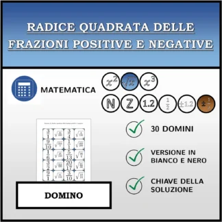 Domino: Radice quadrata delle frazioni positive e negative