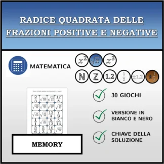 Memory: Radice quadrata delle frazioni positive e negative