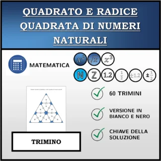 Trimino: Quadrato e radice quadrata di numeri naturali