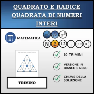 Trimino: Quadrato e radice quadrata di numeri interi